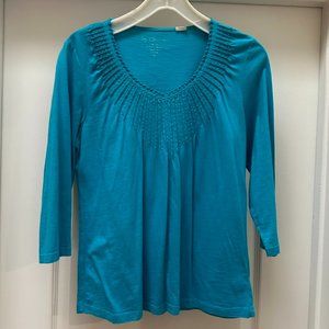 by Chico's tee with bead accents